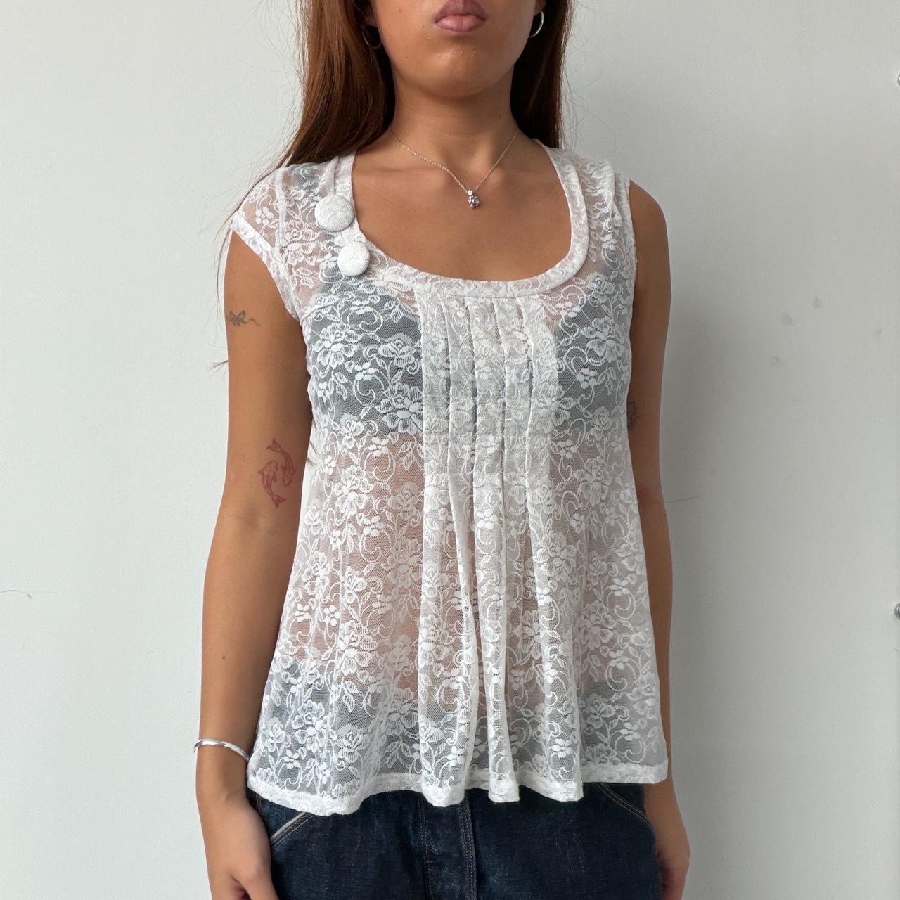 Vintage Lacy White Top