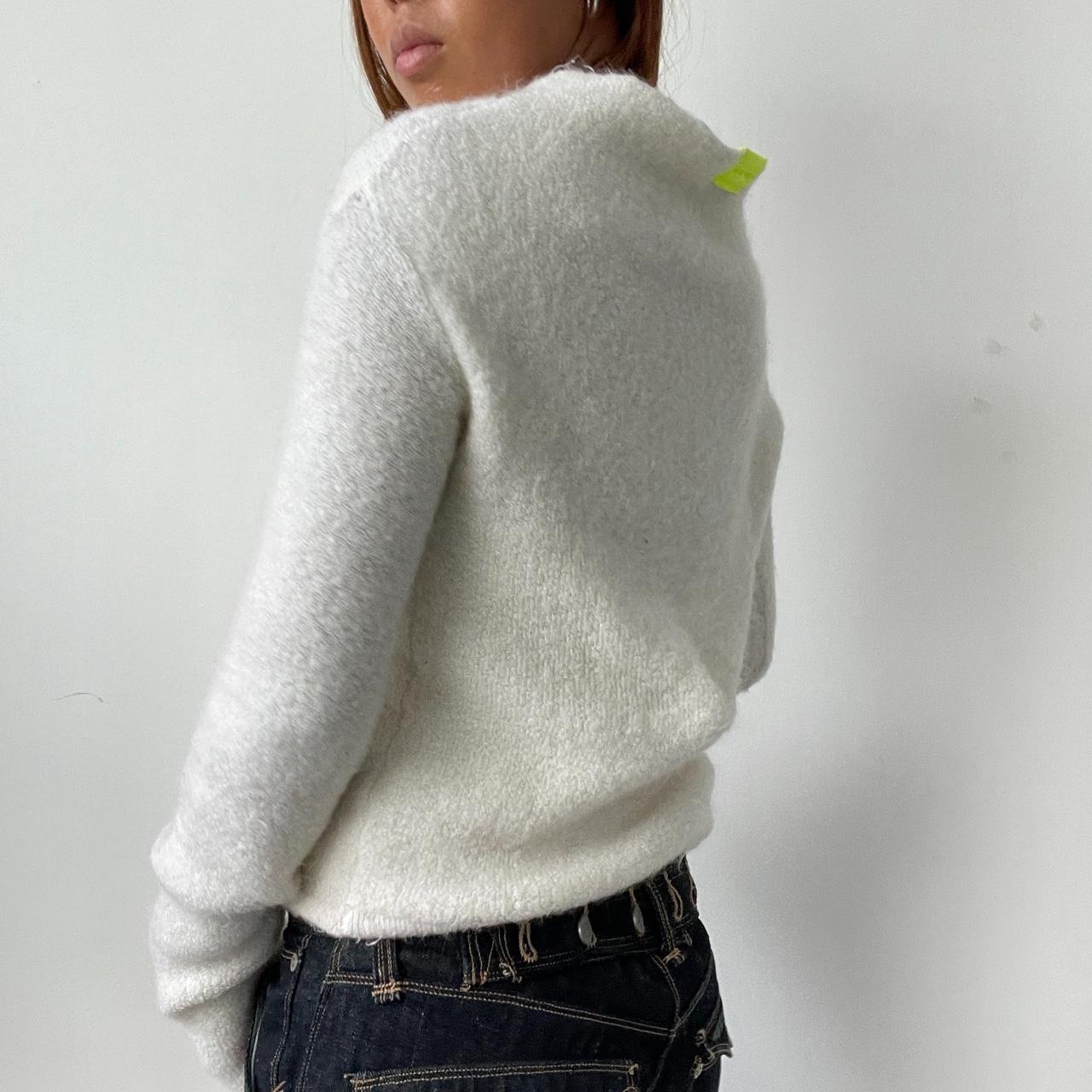 Vintage White Fluffy Jumper
