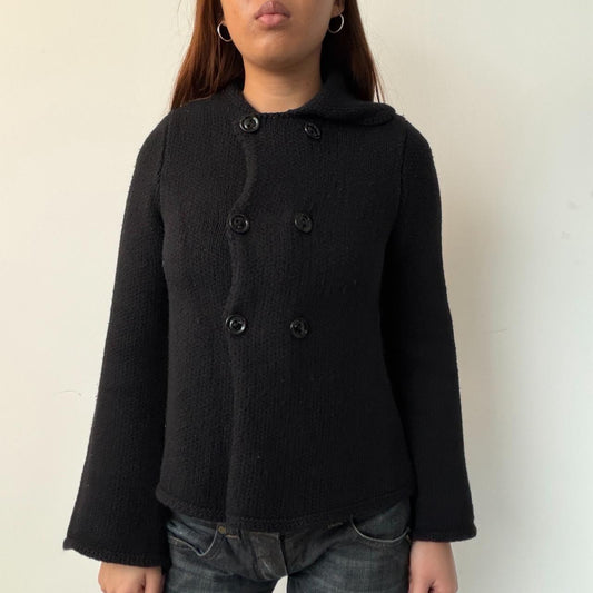 Vintage Black Knit Peacoat Jumper