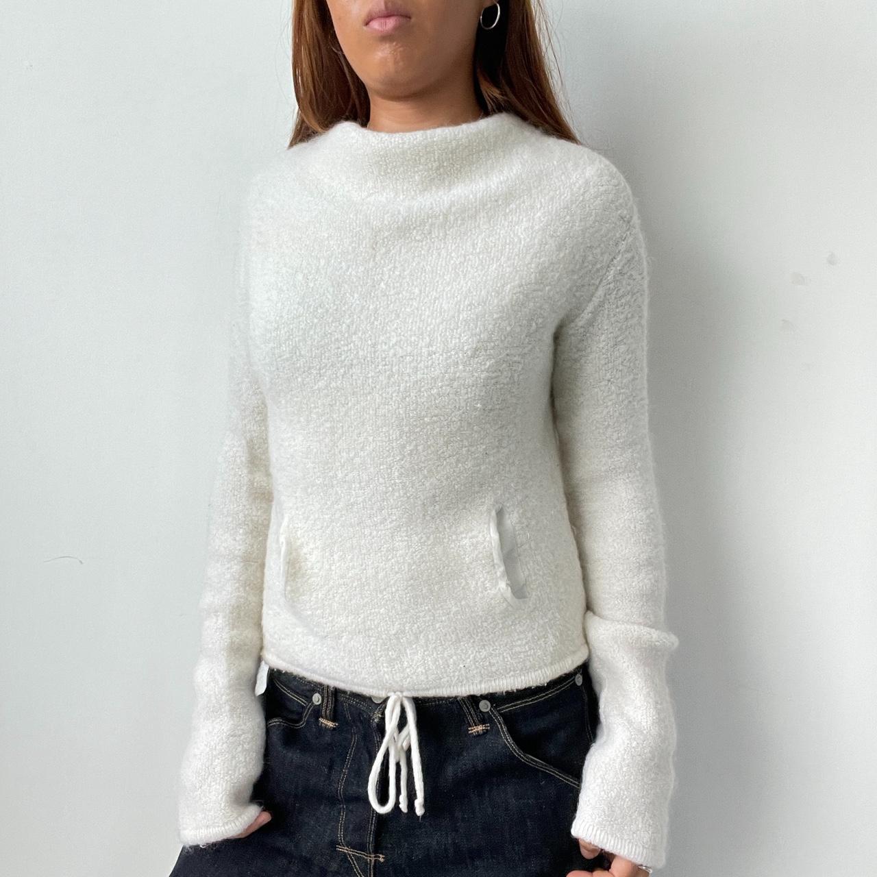 Vintage White Fluffy Jumper