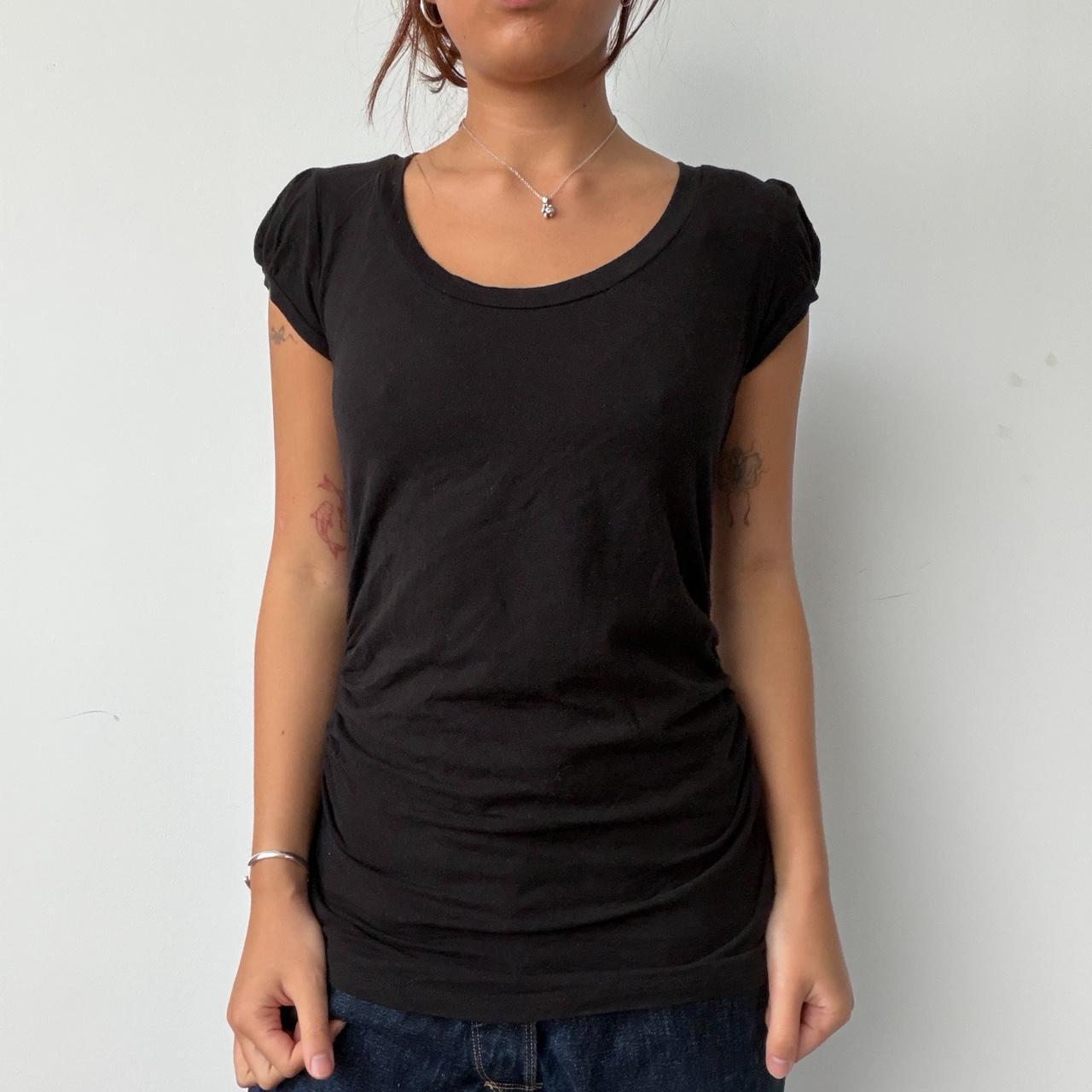 Vintage Black Ruffle Top