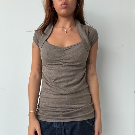 Vintage Brown Knit Top