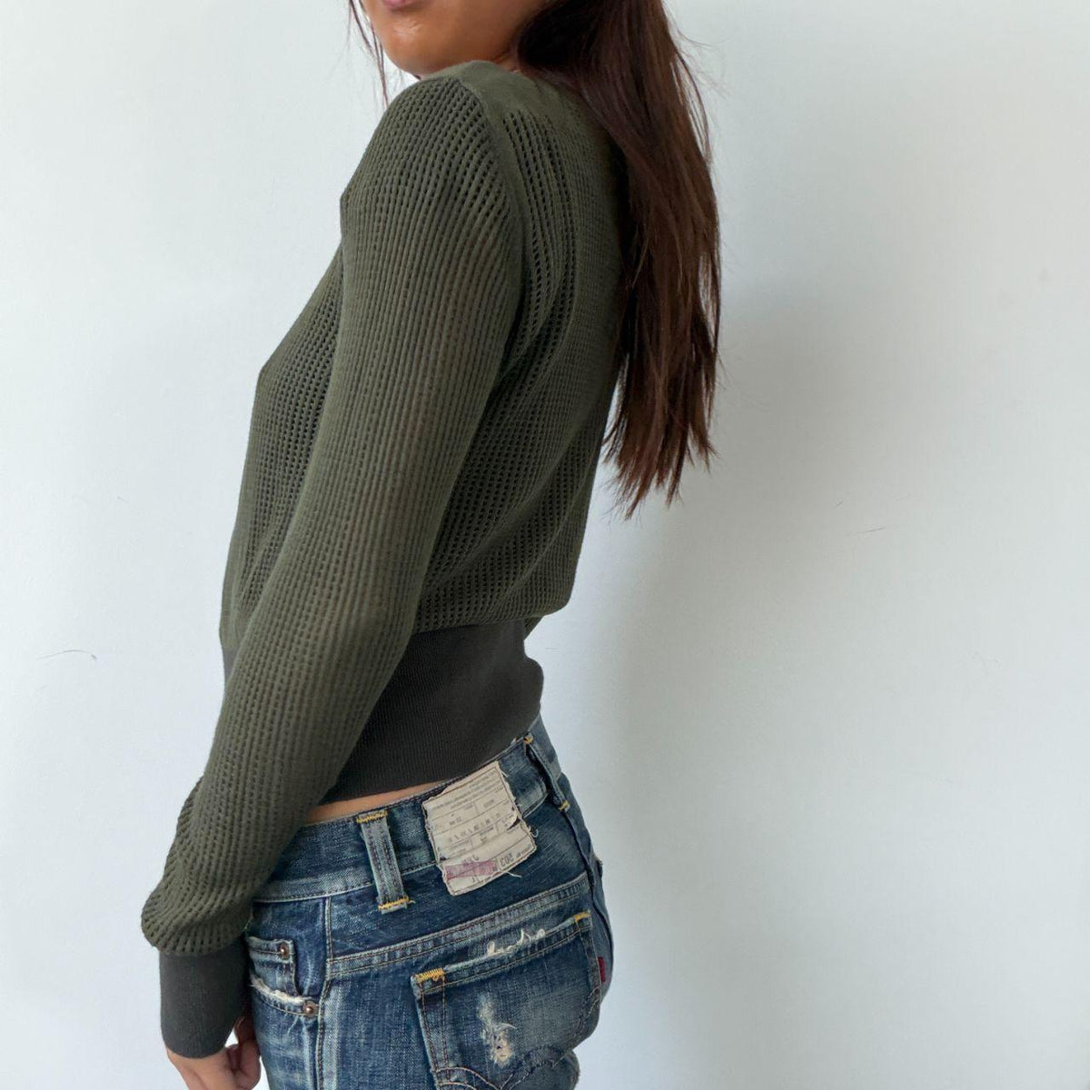 Vintage Khaki Cardigan