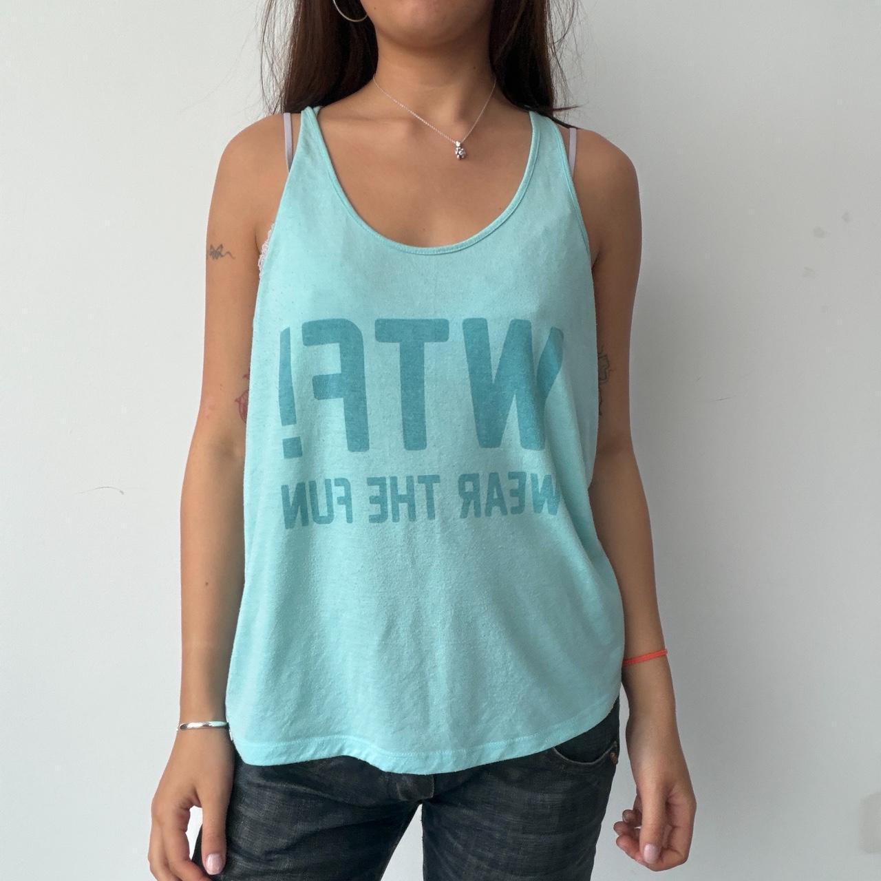 Vintage Blue Graphic Print