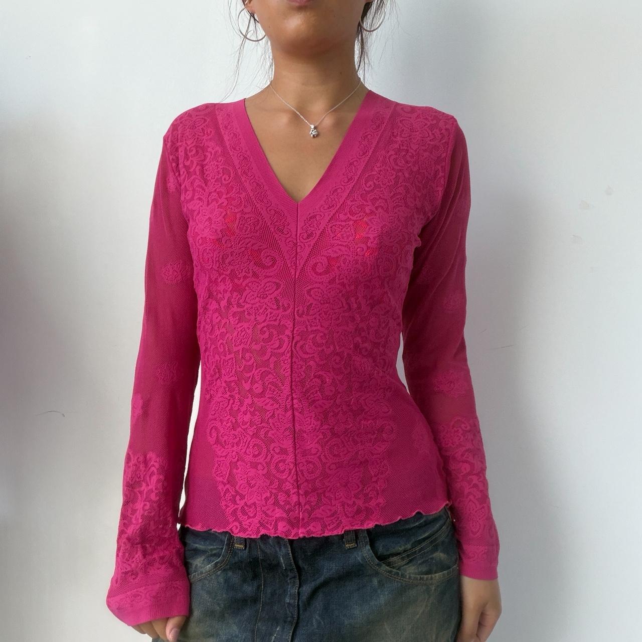 Vintage Pink Lacey Long Sleeve