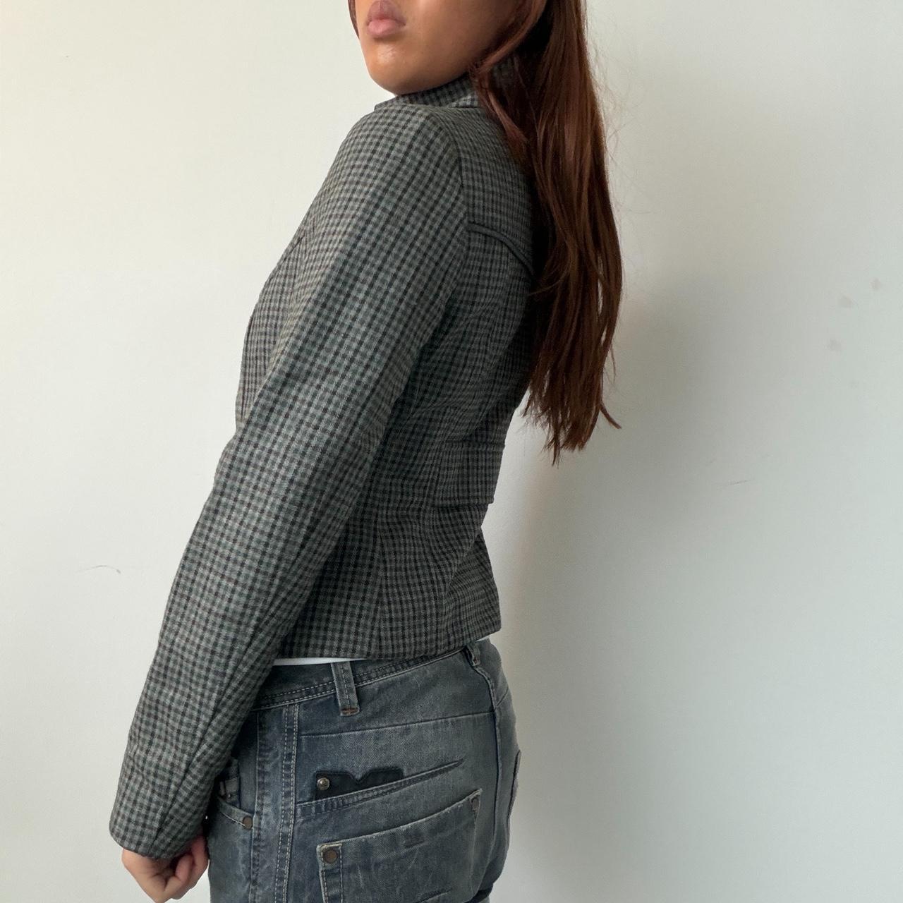 Vintage Checkered Double Breasted Jacket