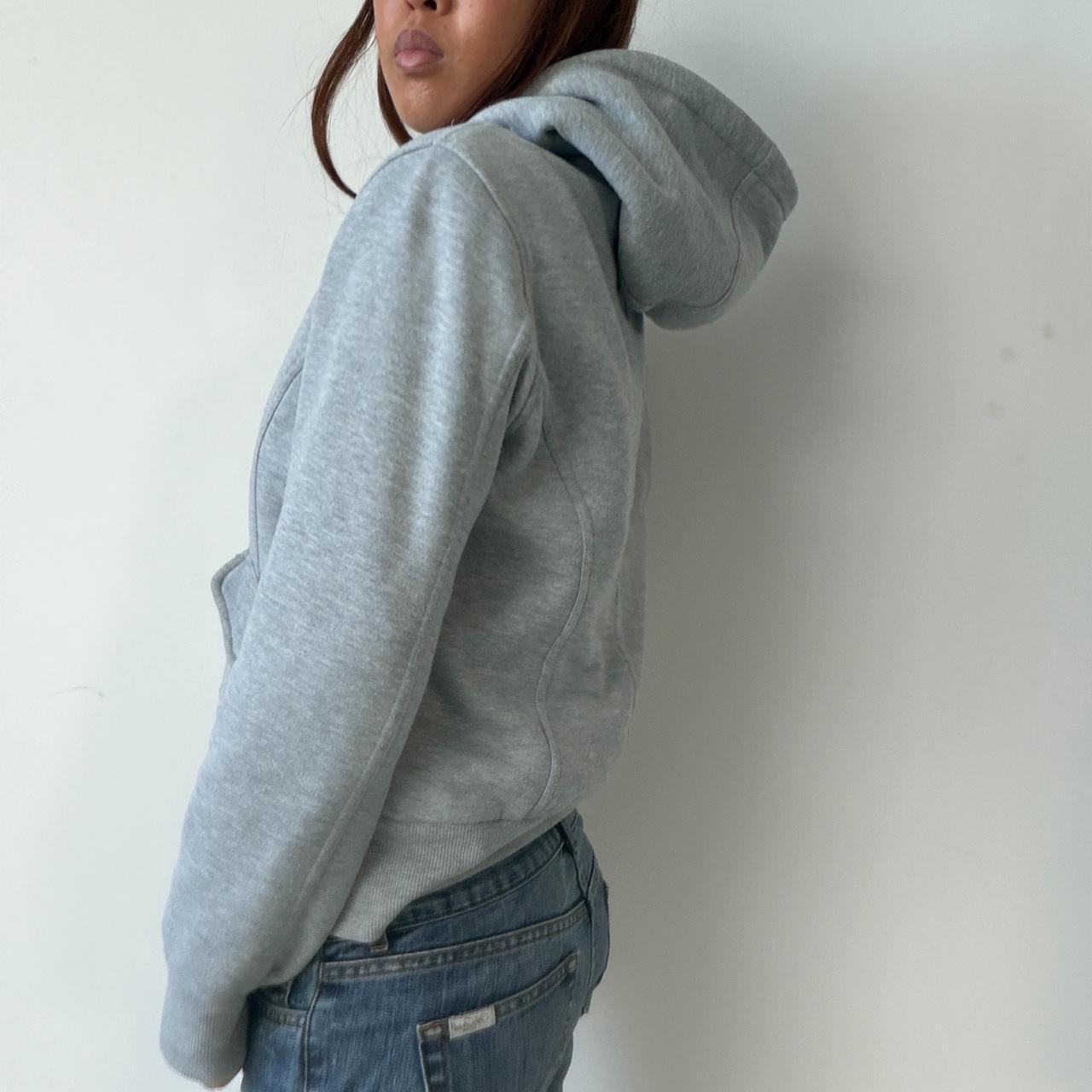 Vintage Grey Button Up Hooded Jumper