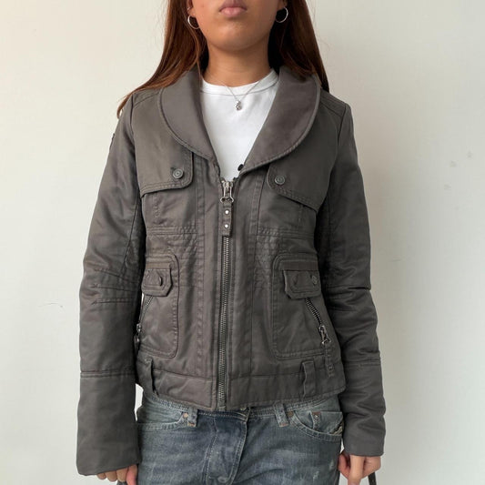 Vintage Grey Structured Jacket