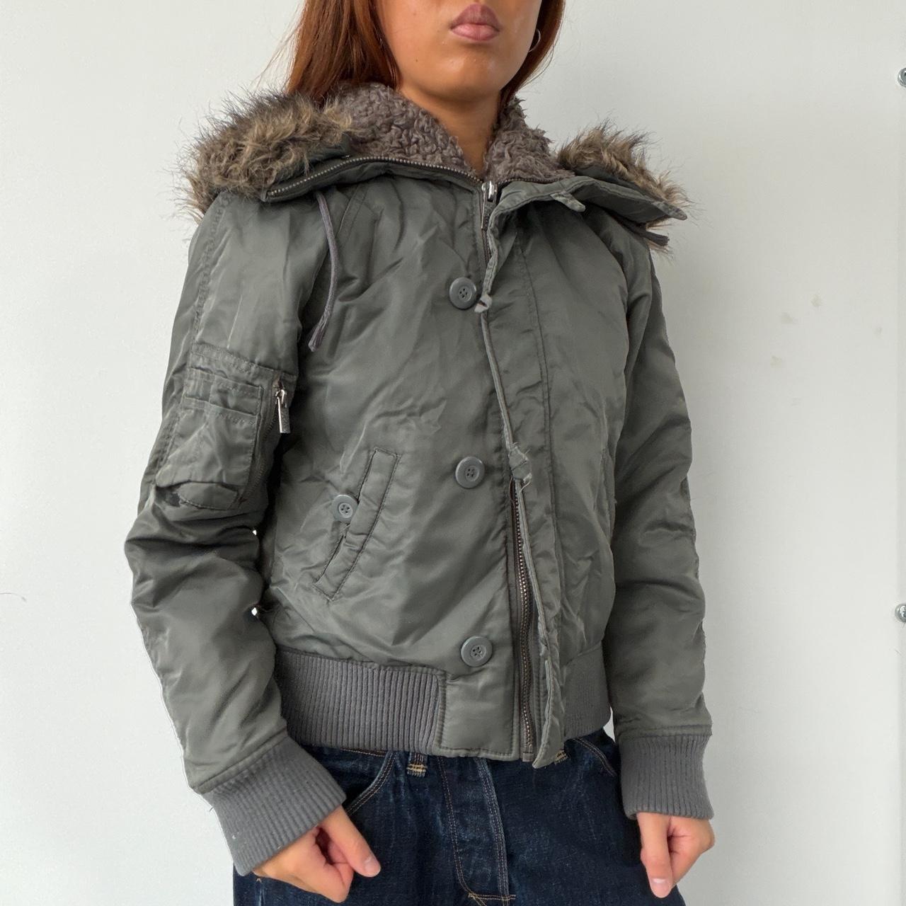 Vintage Grey Zip Up Jacket