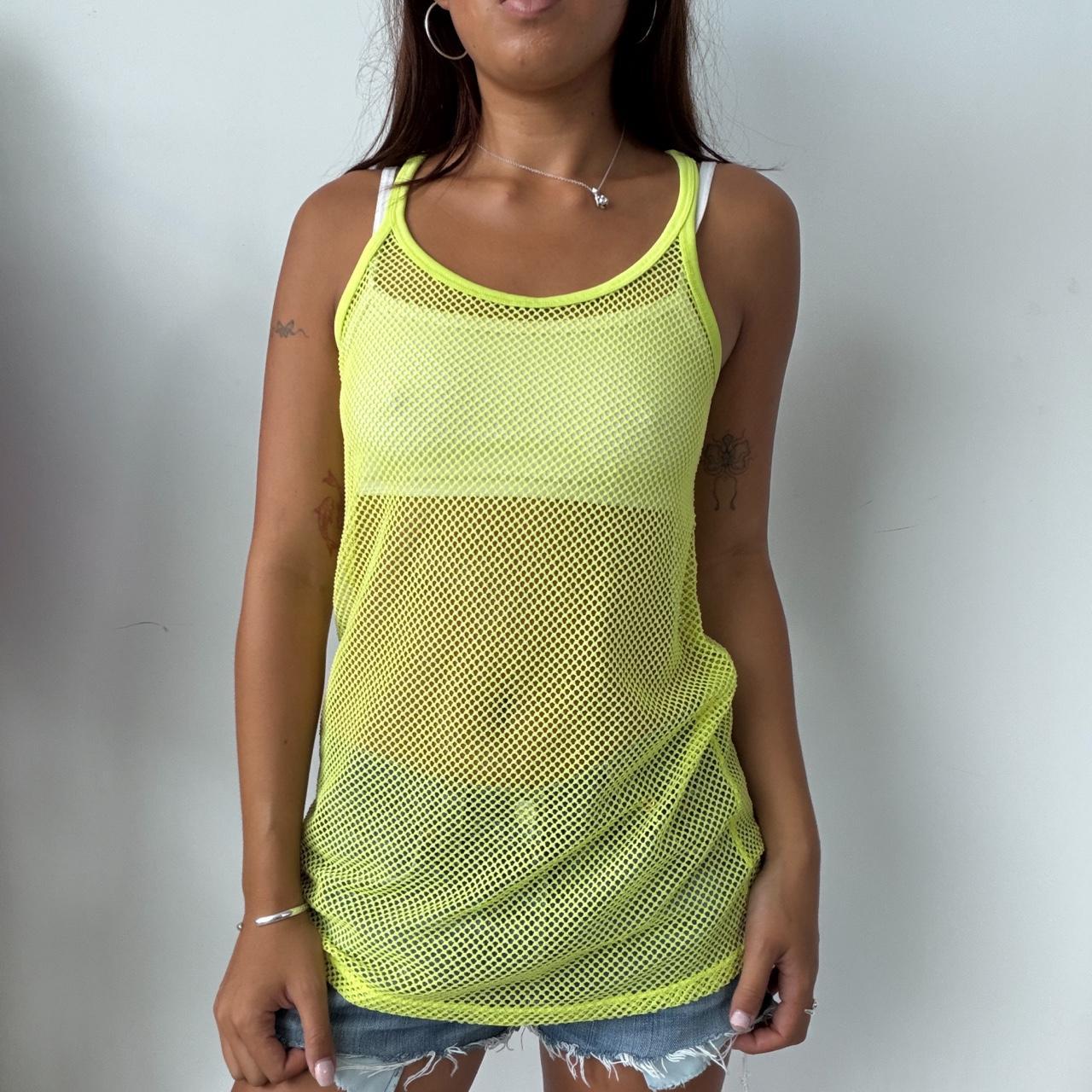 Vintage Neon Mesh Top