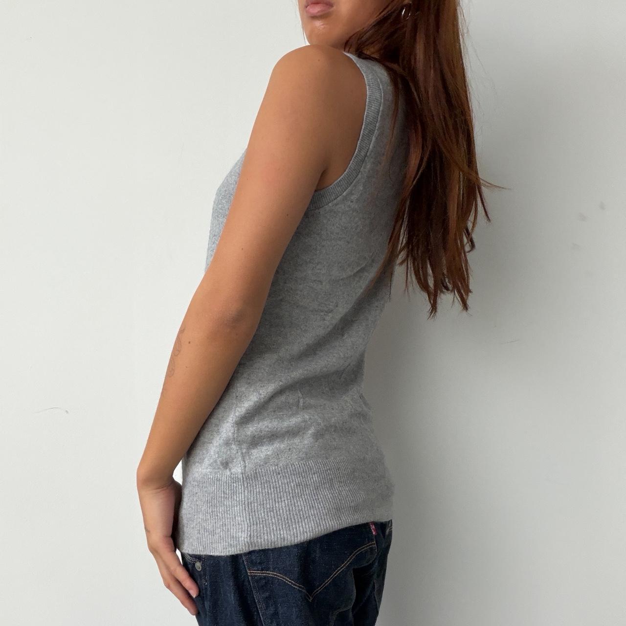 Vintage Grey Open Knit Top