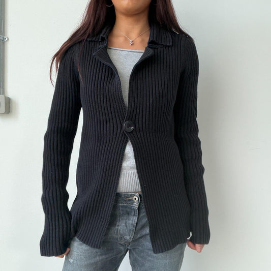 Vintage Black Button Cardigan