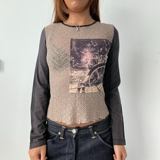 Vintage Cop Copine Graphic Print Top