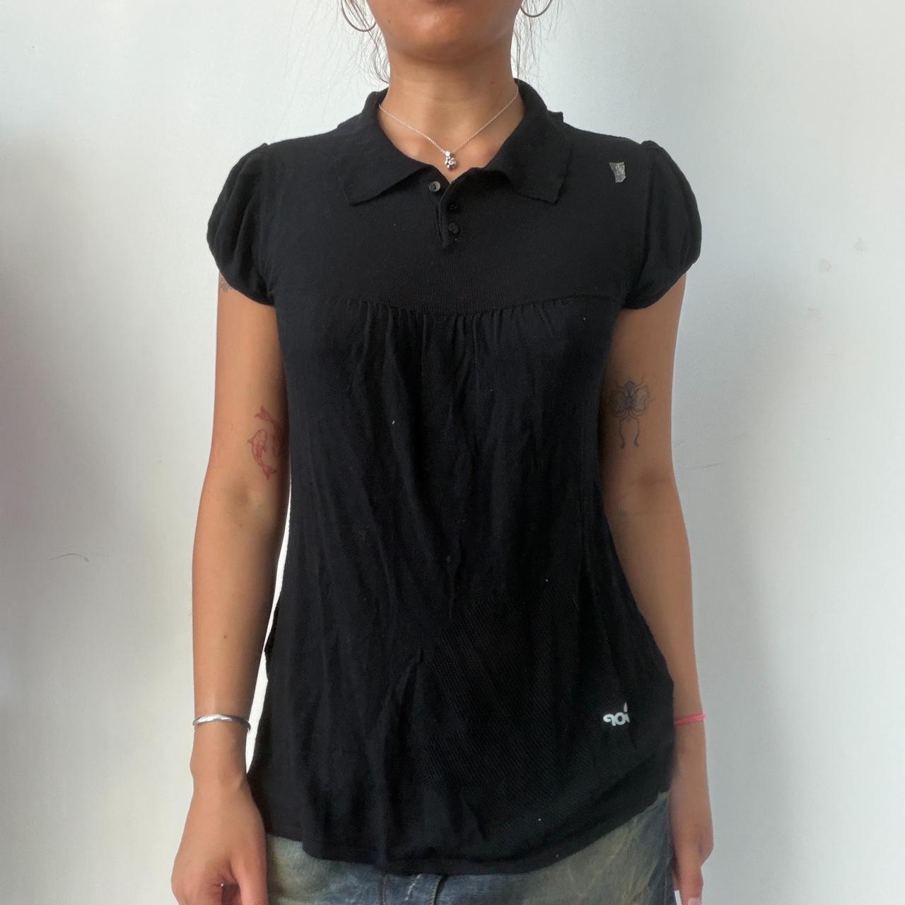 Vintage Black Cop Copine Polo Top