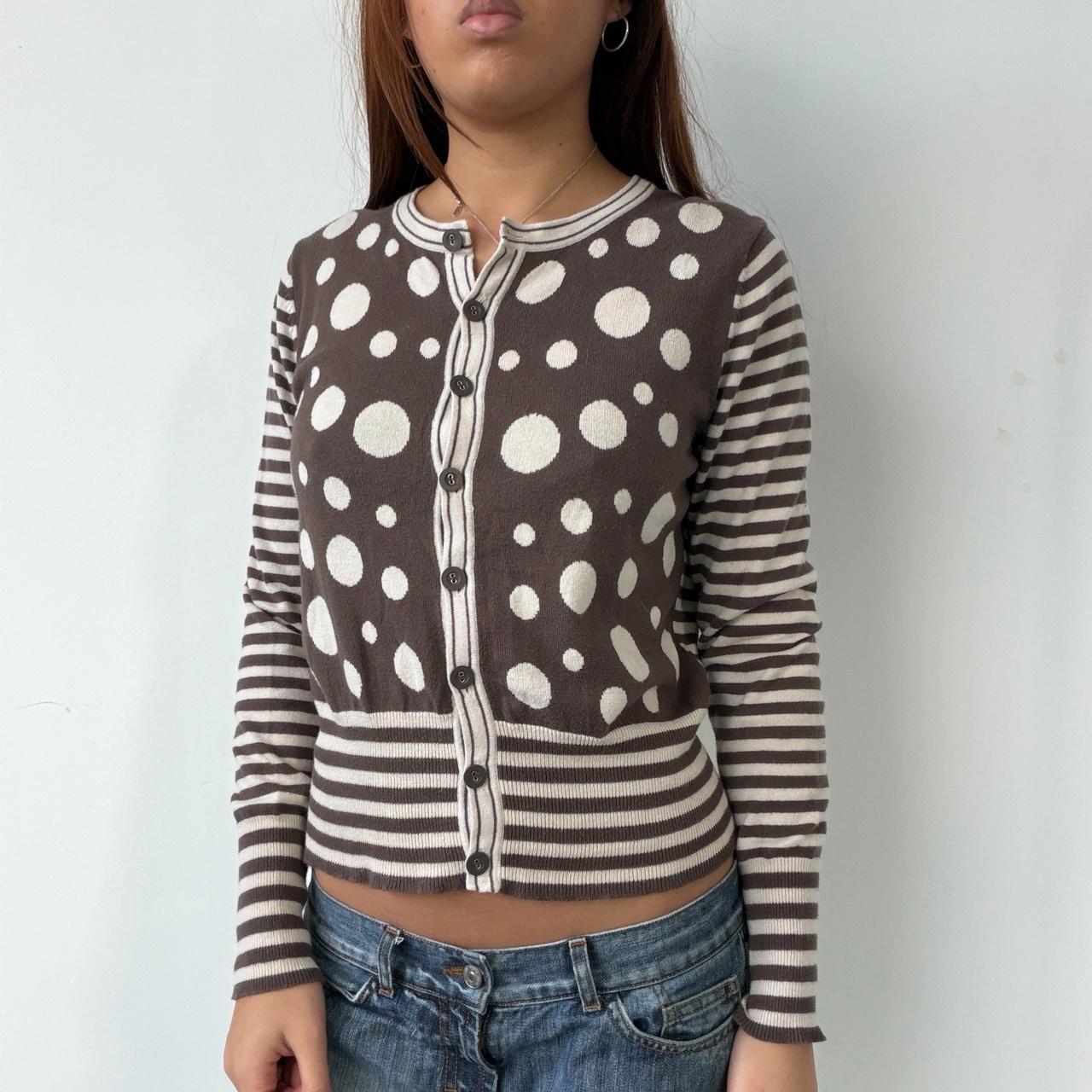 Vintage Brown Spot Cardigan