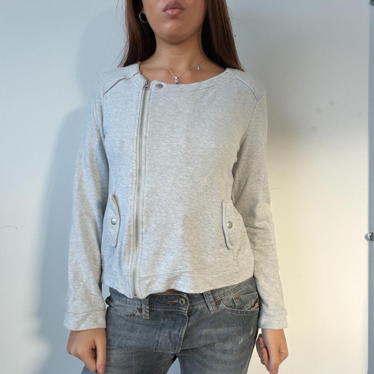 Vintage Grey Asymmetric Jumper