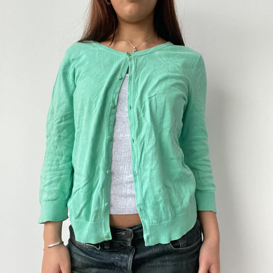 Teal Button Up Cardigan