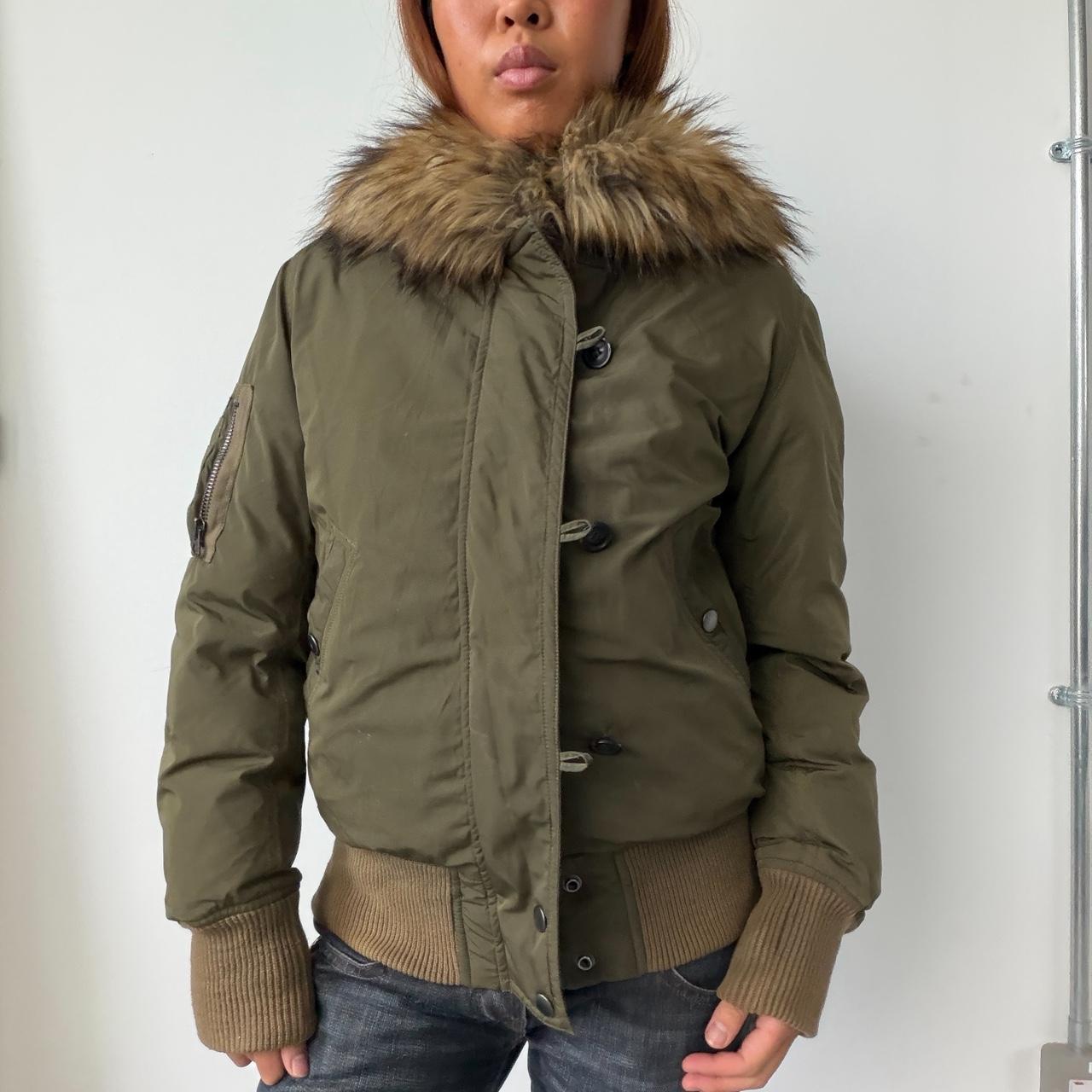 Vintage Khaki Diesel Puffer Jacket