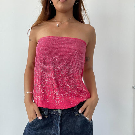 Hot Pink Bandeau Top