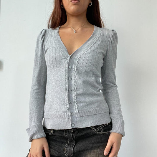 Grey Detailed Cardigan