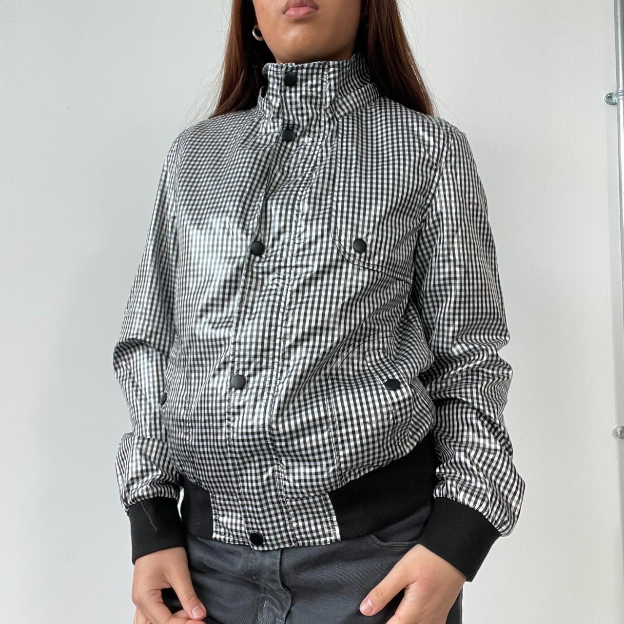 Black And White Gingham Track Jacket