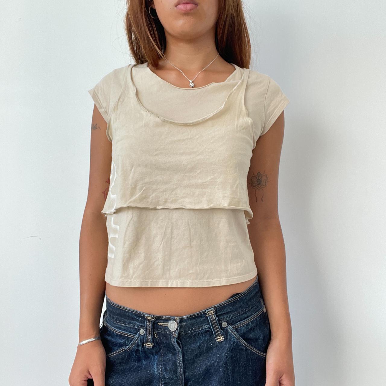 Vintage Beige Layered Top