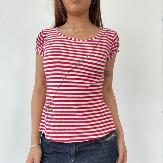 Red/White Stripy Baby Tee