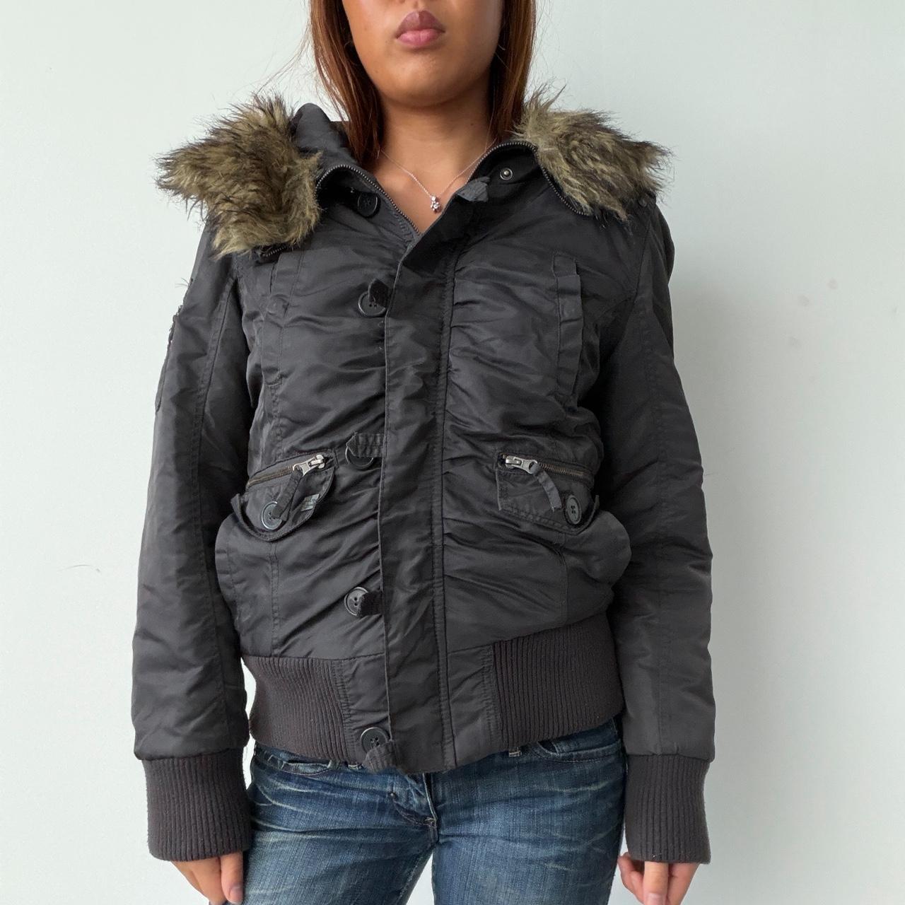 Vintage Grey Puffer Jacket