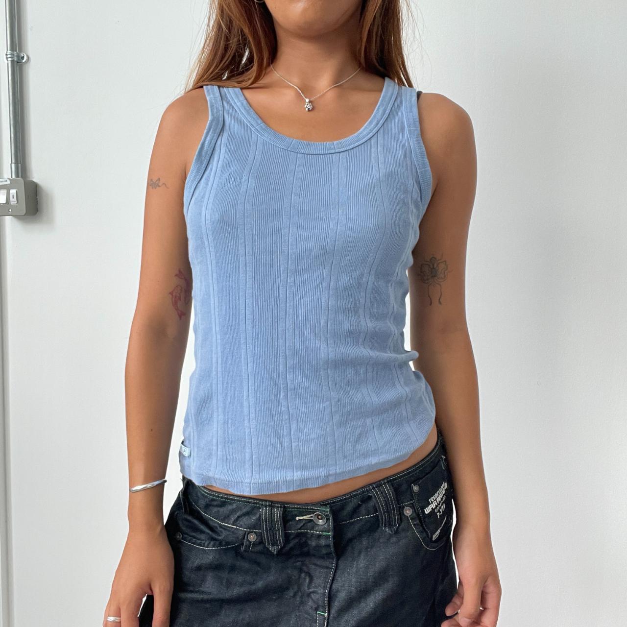 Vintage Blue Vest Top