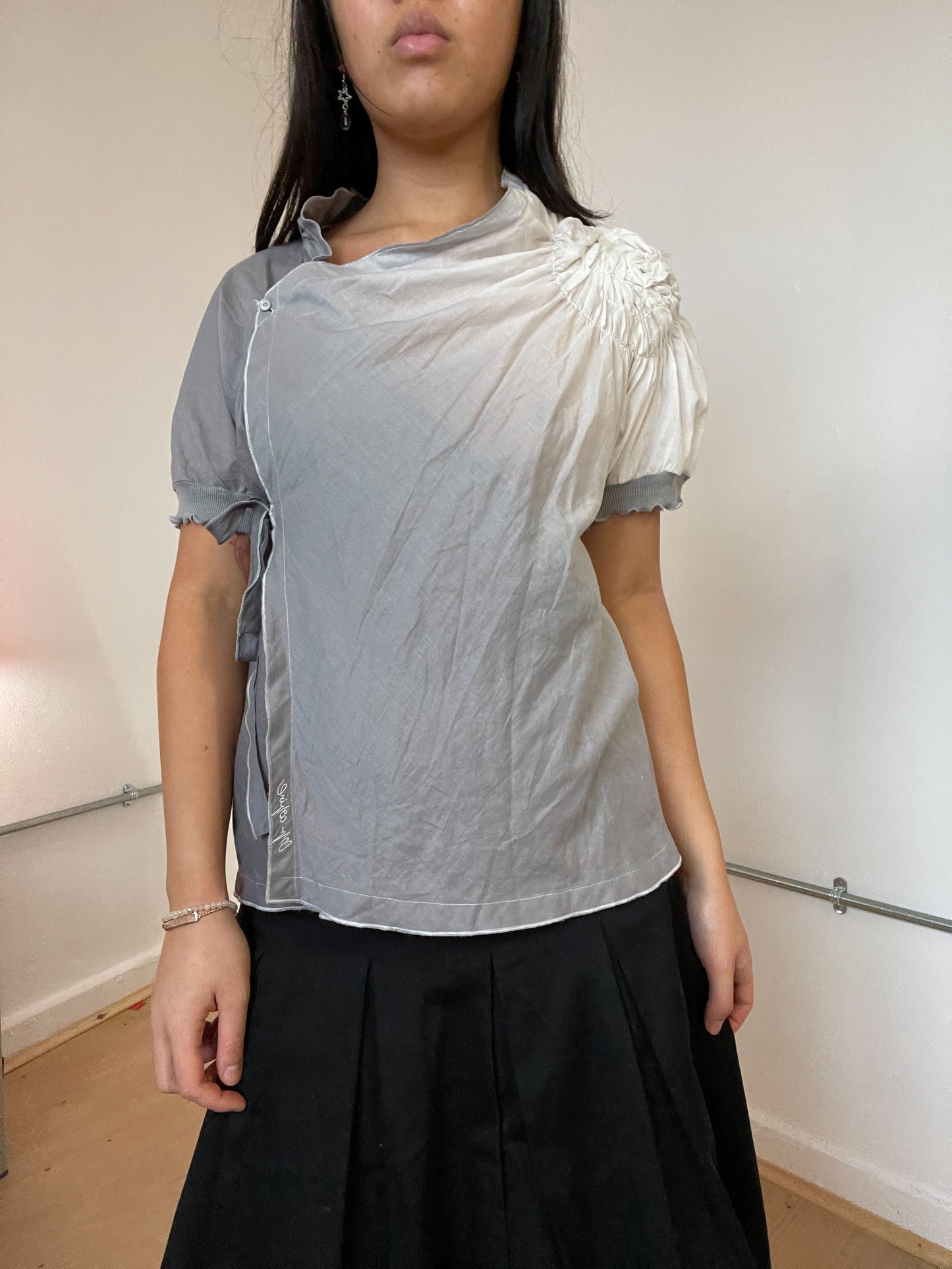 Grey ombre Cop Copine Wrap top